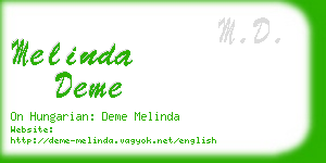 melinda deme business card